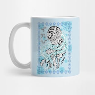 Tribal line Art Jellyfish / Baybayin word Ligaya (Happiness) Mug